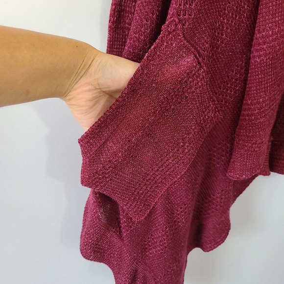 American‎ Eagle Waterfall Hooded Open Knit Cardigan Size Large NWT - Picture 7 of 11